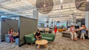 Busy business interior