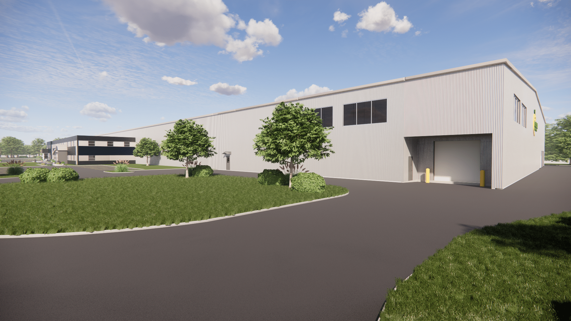 27.07.2023 New Warehouse Rendering with both trees