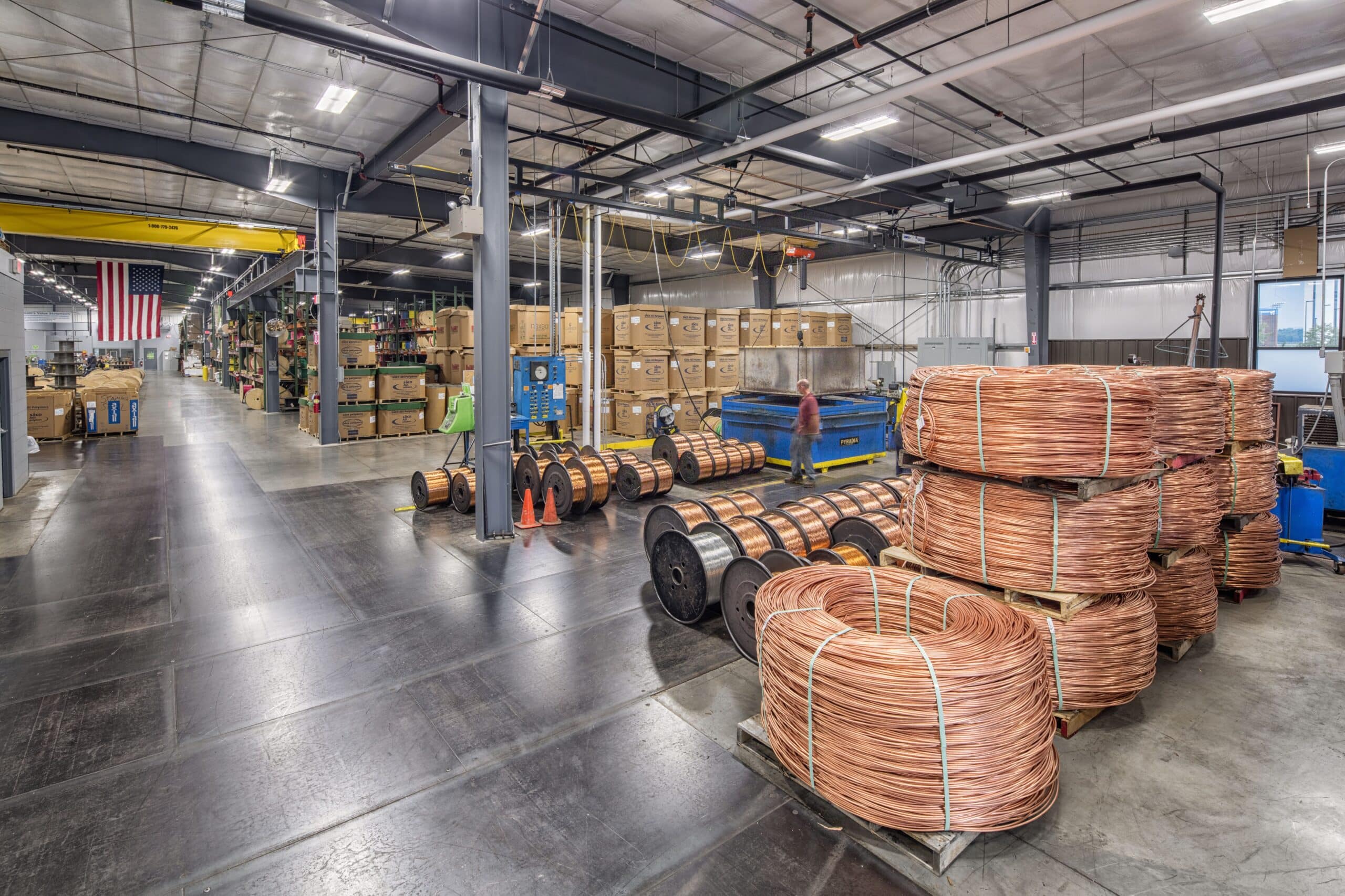 Pictured above is VIP’s first design-build project with Kris-Tech, a 50,000 SF manufacturing and office facility that doubled Kris-Tech's capacity and increased operational efficiency. The facility’s specialized manufacturing floor was designed and built to handle the intense demands of wire production, showcasing VIP's deep understanding of industrial needs.